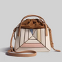 Geometrische Damenhandtasche mit modernem Design kaufen-Khaki-Luzern Mode