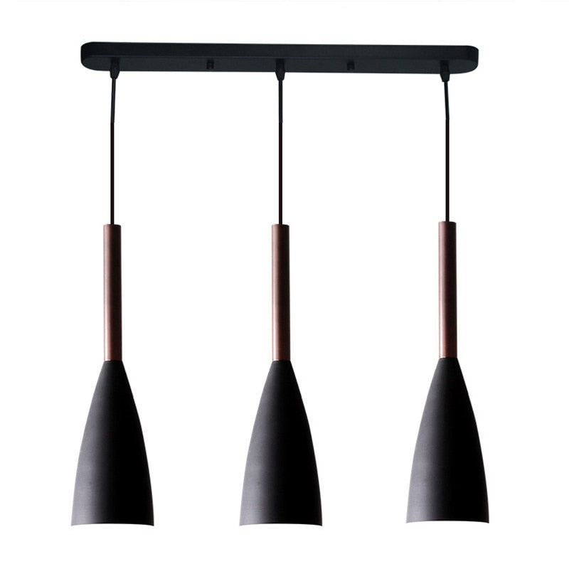 Hängeleuchte | Set | Schlank | Stilvoll | Skandinavisch | Modern | Stimmungsvolles Licht | Langlebig-3 echteckig Schwarz-Luzern Mode