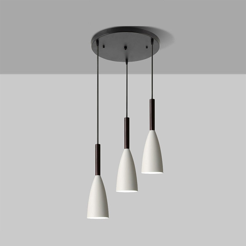 Hängeleuchte | Set | Schlank | Stilvoll | Skandinavisch | Modern | Stimmungsvolles Licht | Langlebig-3 Rund Weiß-Luzern Mode