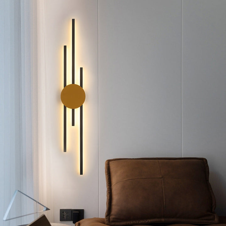 Wandlampe | Industriell LED Stilvoll Einzigartig Vielseitig Atmosphärisch Langlebig-Gold-B-63CM-Luzern Mode
