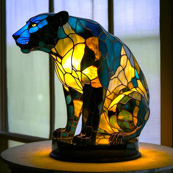 Tischlampe | Kunst Tier Bleiglas Stilvoll Einzigartig Vielseitig Trendy-Leopard (Ausverkauft!)-15CM-Luzern Mode