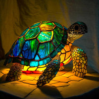 Tischlampe | Kunst Tier Bleiglas Stilvoll Einzigartig Vielseitig Trendy-Schildkröte-15CM-Luzern Mode