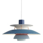 Deckenlampe | Rund Hängend LED Langlebig Dimmbar Vielseitig Stilvoll-Blau-30 cm-Luzern Mode
