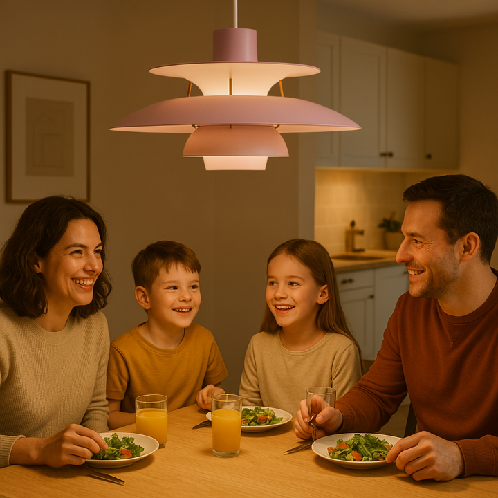 Deckenlampe | Rund Hängend LED Langlebig Dimmbar Vielseitig Stilvoll-Lila-30 cm-Luzern Mode