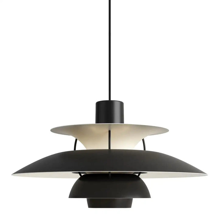 Deckenlampe | Rund Hängend LED Langlebig Dimmbar Vielseitig Stilvoll-Schwarz-30 cm-Luzern Mode