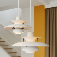 Deckenlampe | Rund Hängend LED Langlebig Dimmbar Vielseitig Stilvoll-Weiß-30 cm-Luzern Mode