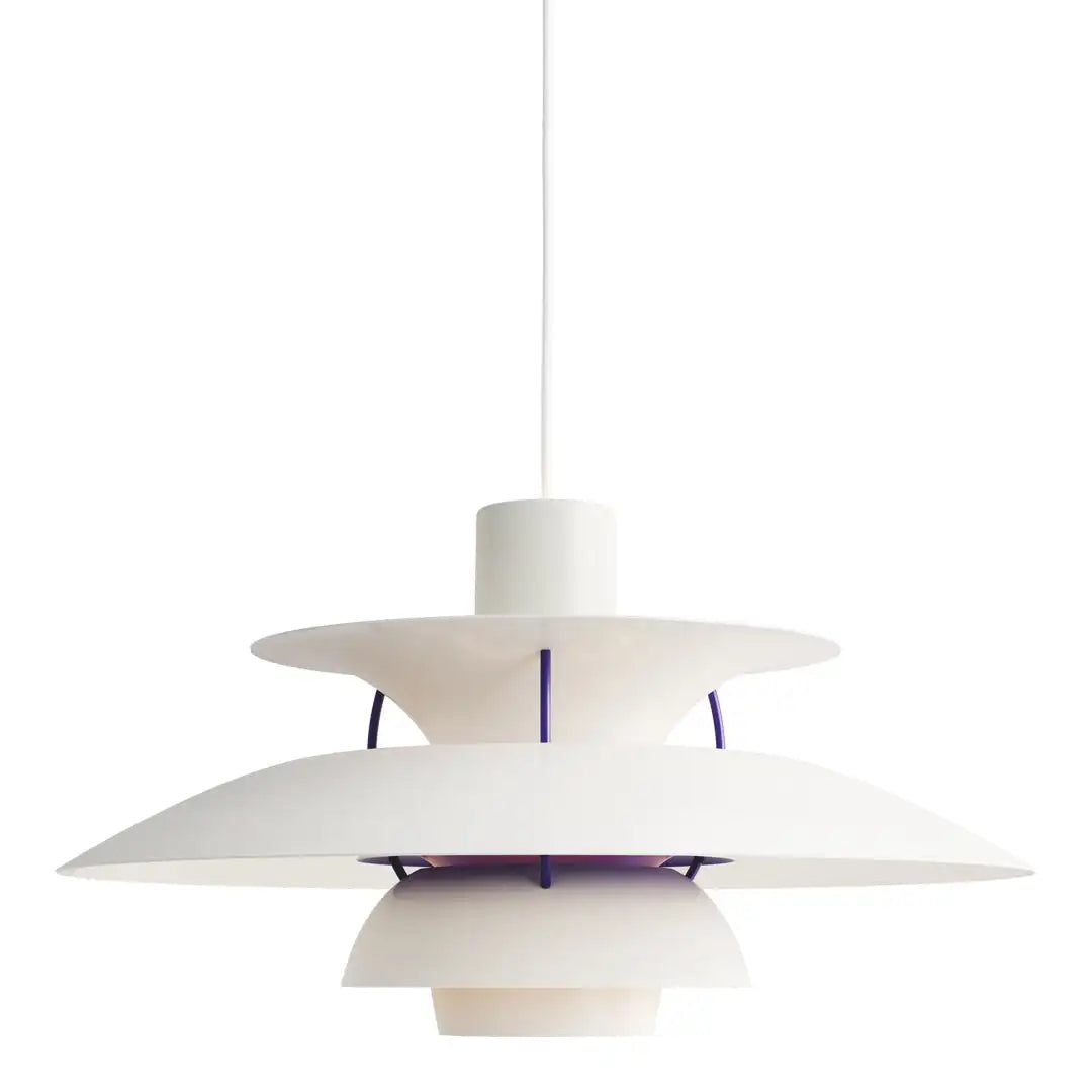 Deckenlampe | Rund Hängend LED Langlebig Dimmbar Vielseitig Stilvoll-Weiß/Lila-30 cm-Luzern Mode