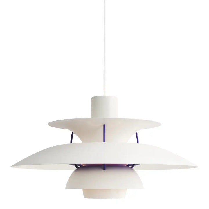 Deckenlampe | Rund Hängend LED Langlebig Dimmbar Vielseitig Stilvoll-Weiß/Lila-30 cm-Luzern Mode