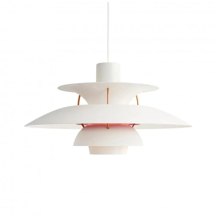 Deckenlampe | Rund Hängend LED Langlebig Dimmbar Vielseitig Stilvoll-Weiß/Rosa-30 cm-Luzern Mode