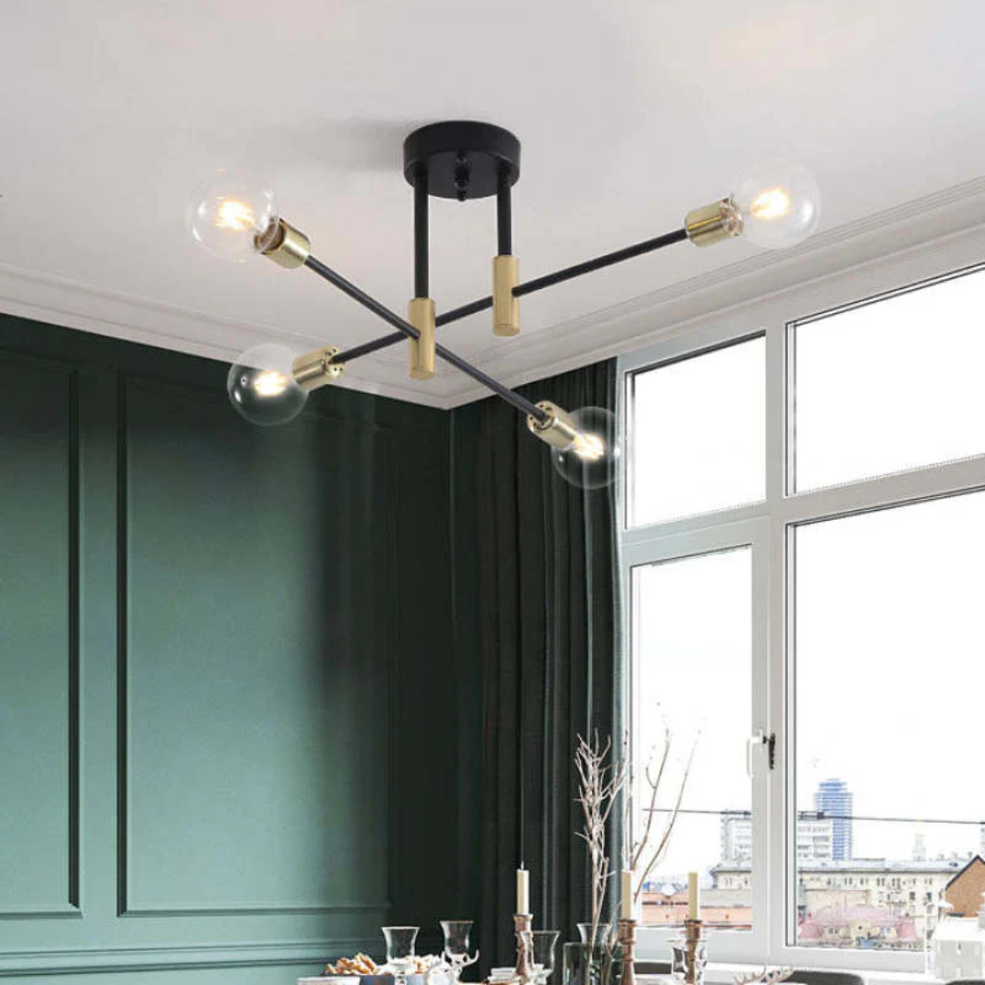 LED-Deckenleuchte | Mehrere Leuchten Modern Stilvoll Stimmungsvolll Langlebig-Helle Glühbirne – warmes Licht-4 Lampen-Luzern Mode