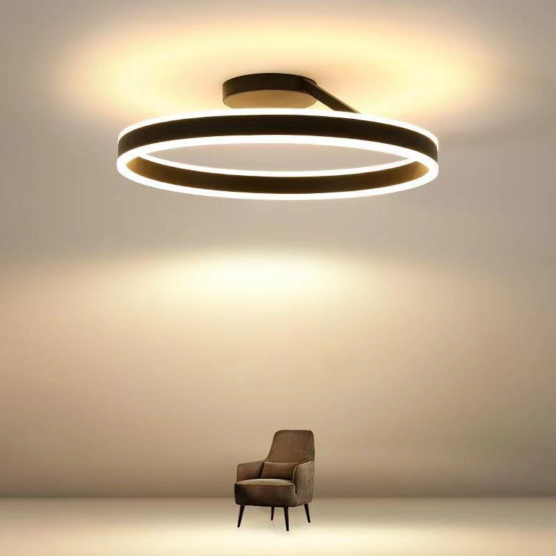 LED-Deckenleuchte | Rund Modern Stilvoll Vielseitig Stimmungsvolll Langlebig-Schwarz-3 Farben-B-Luzern Mode