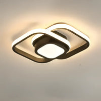 LED-Deckenleuchte | Einzigartig Modern Dimmbar Doppelring Langlebig Stilvoll-Quadratisch Schwarz-Luzern Mode