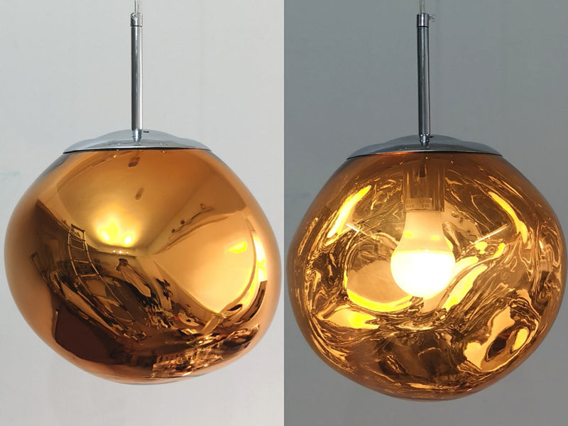 Deckenlampe | LED | Kugel | Eisen | Verstellbare Höhe | Energiesparend | Modern-Amber-15CM-Luzern Mode