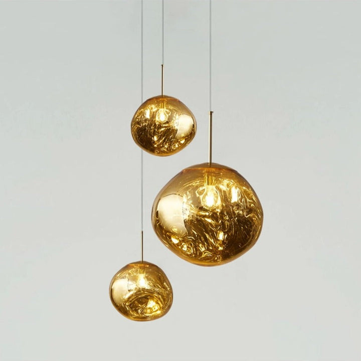 Deckenlampe | LED | Kugel | Eisen | Verstellbare Höhe | Energiesparend | Modern-Gold-15CM-Luzern Mode