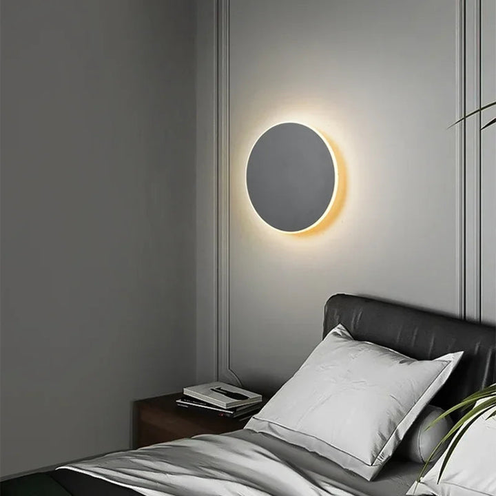 Runde LED-Wandleuchte | Minimalistisches Design | Touch-Steuerung-20 cm Grau-Warmweiß-Luzern Mode