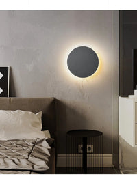 Runde LED-Wandleuchte | Minimalistisches Design | Touch-Steuerung-20 cm Schwarz-Warmweiß-Luzern Mode