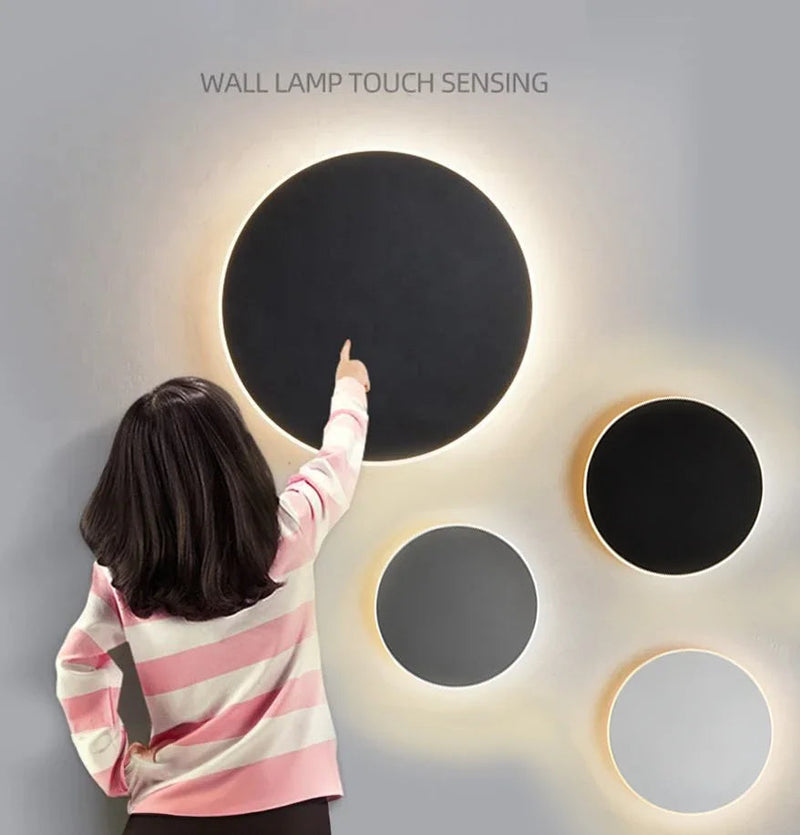 Runde LED-Wandleuchte | Minimalistisches Design | Touch-Steuerung-Luzern Mode