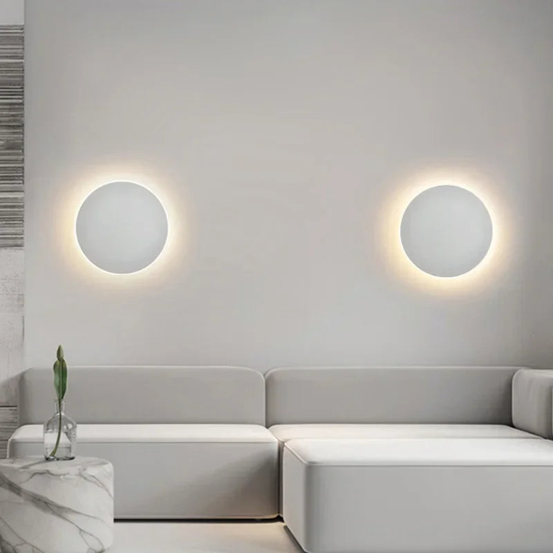 Runde LED-Wandleuchte | Minimalistisches Design | Touch-Steuerung-Luzern Mode