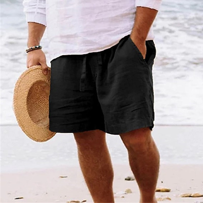 Leichte Herren Freizeitshorts mit Taschen und Kordelzug – Enzo