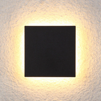 LED-Wandlampe | Modern Langlebig Stilvoll Minimalistisch Vielseitig-Warmes Weiß-Quadratisch klein-Schwarz-Luzern Mode