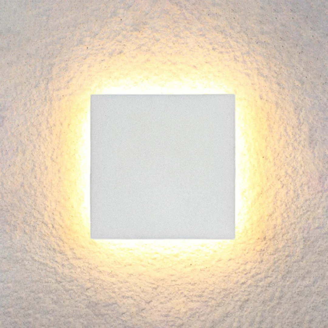 LED-Wandlampe | Modern Langlebig Stilvoll Minimalistisch Vielseitig-Warmes Weiß-Quadratisch klein-Weiß-Luzern Mode
