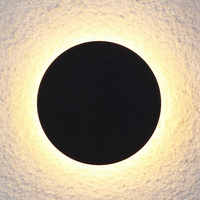 LED-Wandlampe | Modern Langlebig Stilvoll Minimalistisch Vielseitig-Warmes Weiß-Rund um Klein-Schwarz-Luzern Mode