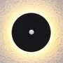 LED-Wandlampe | Modern Langlebig Stilvoll Minimalistisch Vielseitig-Warmweiß mit Bewegungssensor-Rund um Klein-Schwarz-Luzern Mode