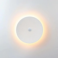 LED-Wandlampe | Modern Langlebig Stilvoll Minimalistisch Vielseitig-Warmweiß mit Bewegungssensor-Rund um Klein-Weiß-Luzern Mode