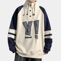 Herren Kapuzenpullover mit Knöpfen und Kordelzug Design-Luzern Mode