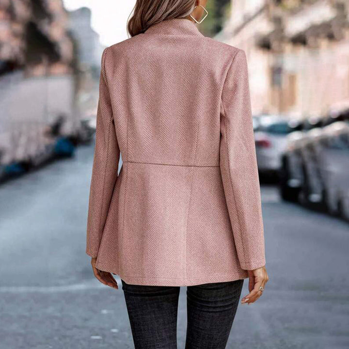 Eleganter Damenblazer mit Fischgrätenmuster für Büro-Luzern Mode