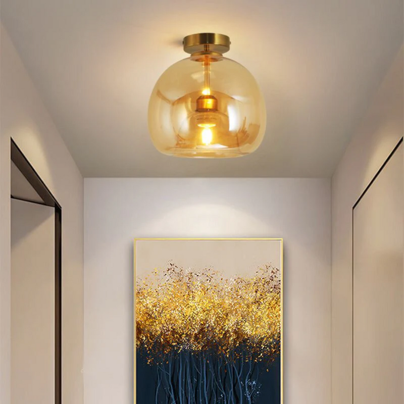 Runde Deckenlampe | LED Langlebig Stilvoll Vielseitig Stimmungsvol Modern-Gold-Deckenlampe-Luzern Mode