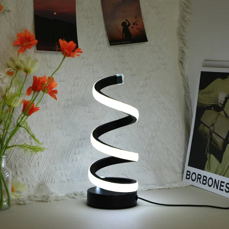 Schreibtischlampe | Modern Spiralförmig Einzigartig Stilvoll Vielseitig Langlebig USB-Luzern Mode