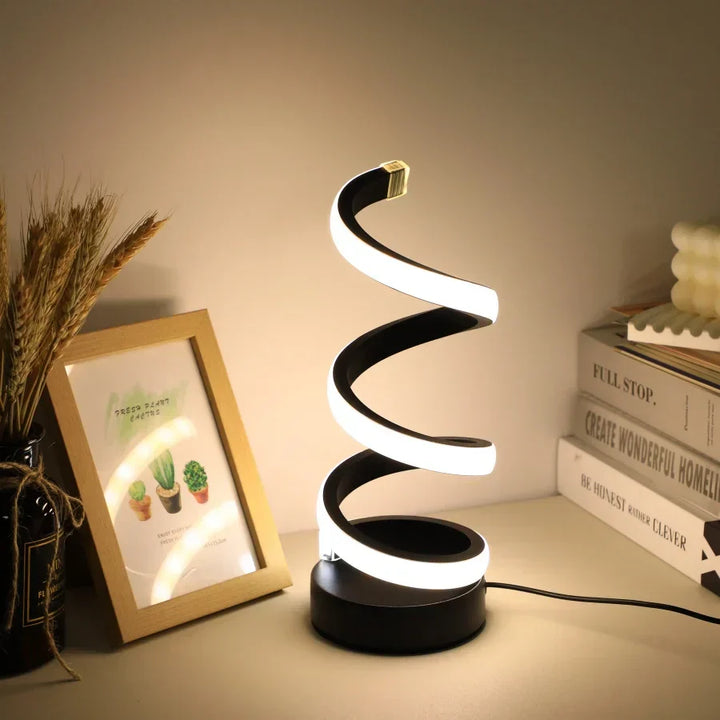 Schreibtischlampe | Modern Spiralförmig Einzigartig Stilvoll Vielseitig Langlebig USB-Luzern Mode