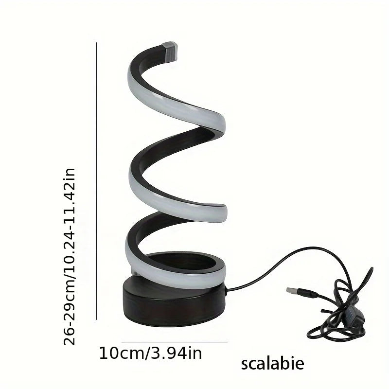 Schreibtischlampe | Modern Spiralförmig Einzigartig Stilvoll Vielseitig Langlebig USB-Luzern Mode
