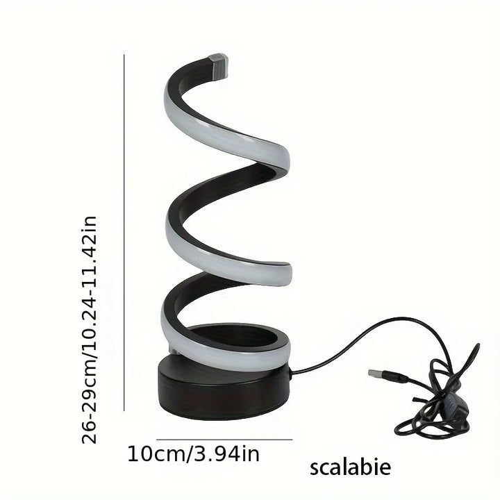 Schreibtischlampe | Modern Spiralförmig Einzigartig Stilvoll Vielseitig Langlebig USB-Luzern Mode