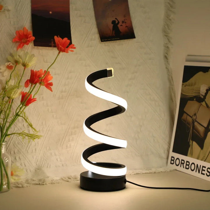 Schreibtischlampe | Modern Spiralförmig Einzigartig Stilvoll Vielseitig Langlebig USB-Luzern Mode