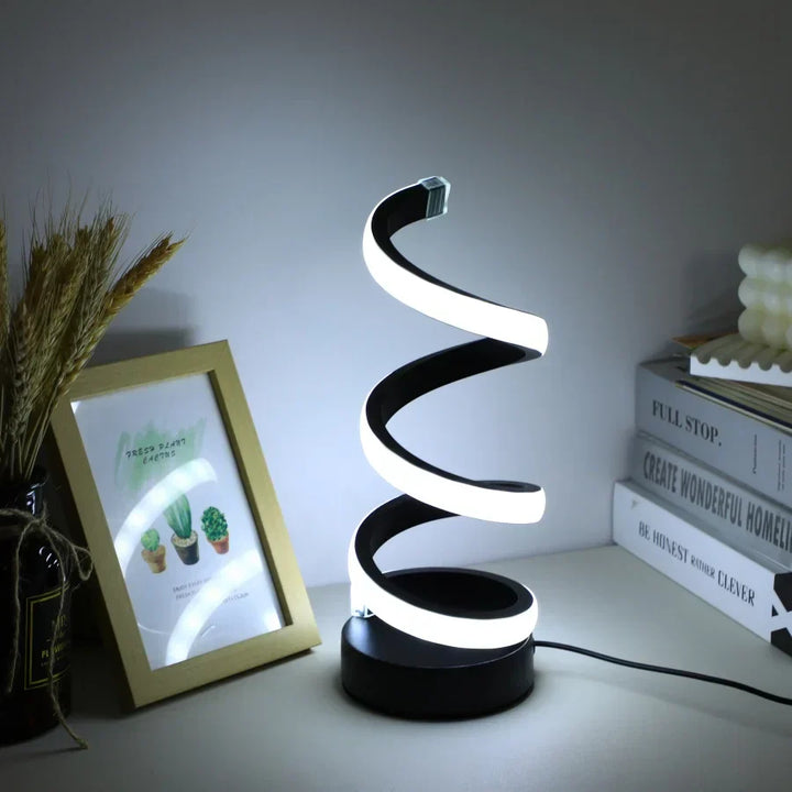 Schreibtischlampe | Modern Spiralförmig Einzigartig Stilvoll Vielseitig Langlebig USB-Schwarz-Luzern Mode