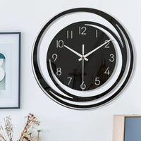Schwarze Wanduhr | Modern Leise Stilvoll Vielseitig Langlebig Acryl-Luzern Mode