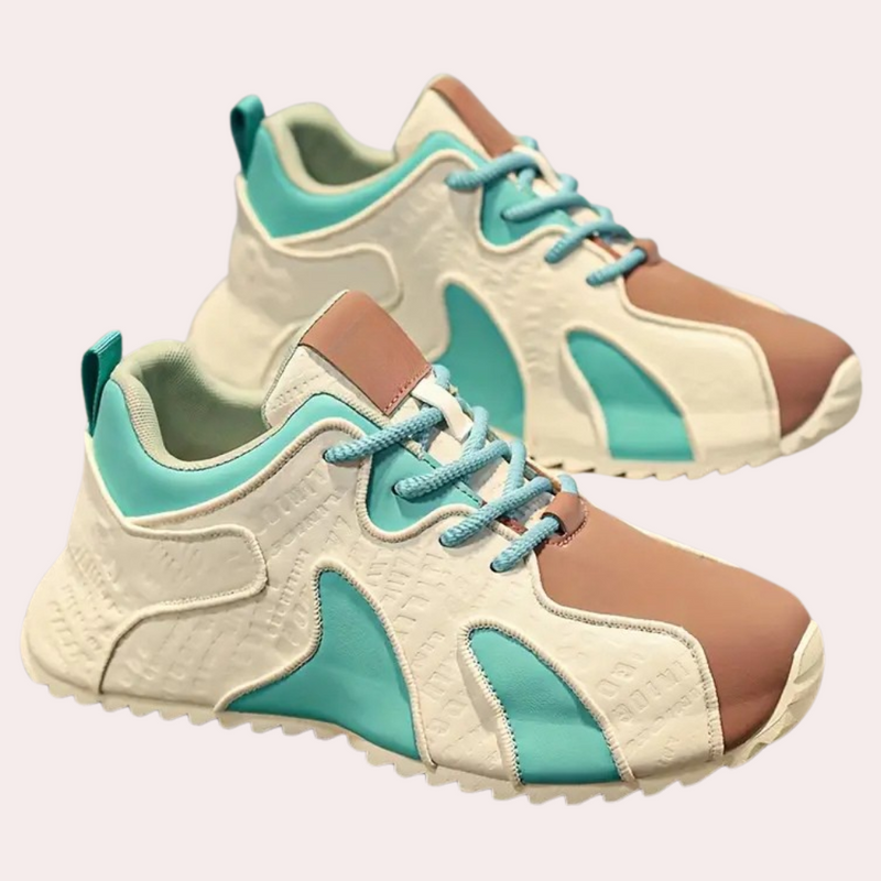 Damen Sneaker mit Muster - Bequeme Freizeitschuhe kaufen-Grün-39-Luzern Mode