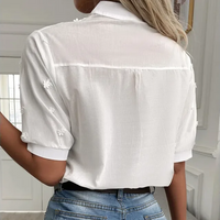Elegante Damenbluse mit Stickerei und kurzen Ärmeln-Luzern Mode