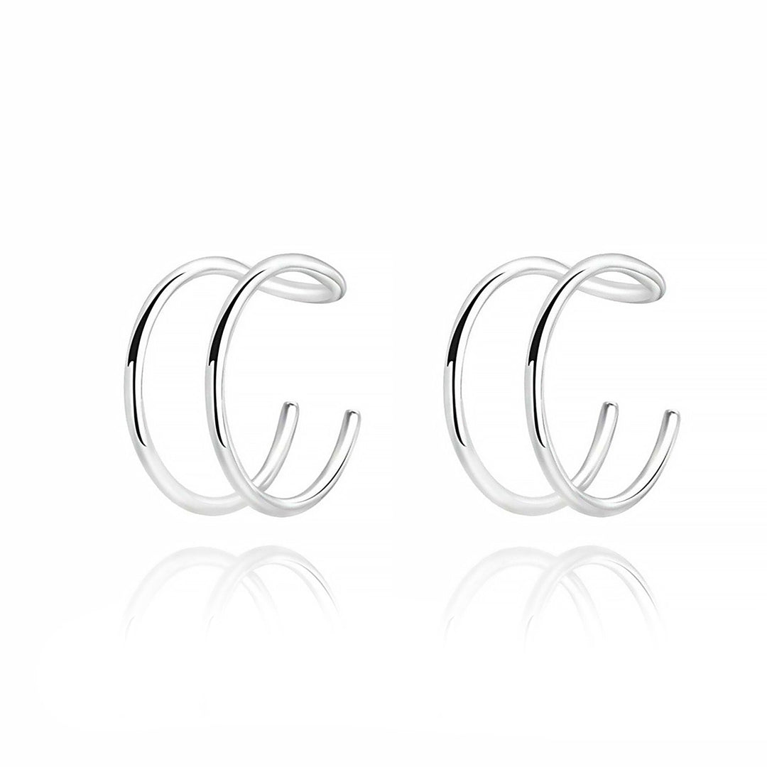 Ohrclips | Modern U X Silber Vergoldet Langlebig Stilvoll Vielseitig-U-Silber-Luzern Mode