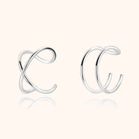 Ohrclips | Modern U X Silber Vergoldet Langlebig Stilvoll Vielseitig-U und X-Silber-Luzern Mode