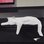 Katzenfigur | Modern Abstrakt Harz Langlebig Stilvoll Einzigartig Geschenk-Weiß-Luzern Mode