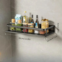 Schwarzes Küchenregal | Modern Vielseitig Langlebig Praktisch Platzsparend-30cm-Luzern Mode