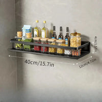 Schwarzes Küchenregal | Modern Vielseitig Langlebig Praktisch Platzsparend-40cm-Luzern Mode
