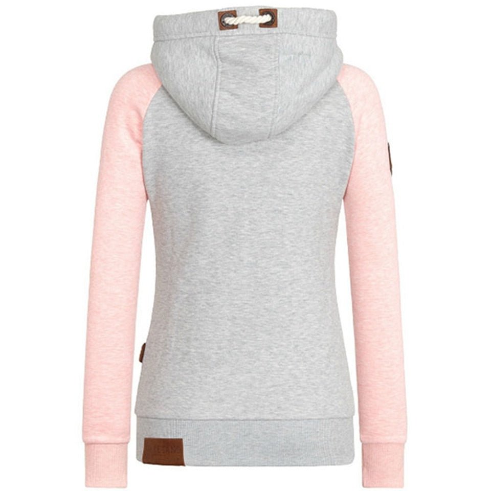 Damen Kapuzenjacke mit Reißverschluss und Kordelzug-Luzern Mode
