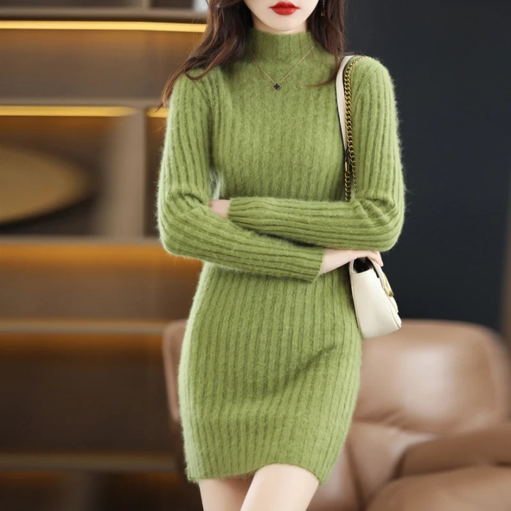 Strickkleid Herbst mit Kragen – Noëlle