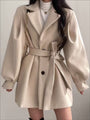 Damen Wolljacke mit Gürtel – Elvira