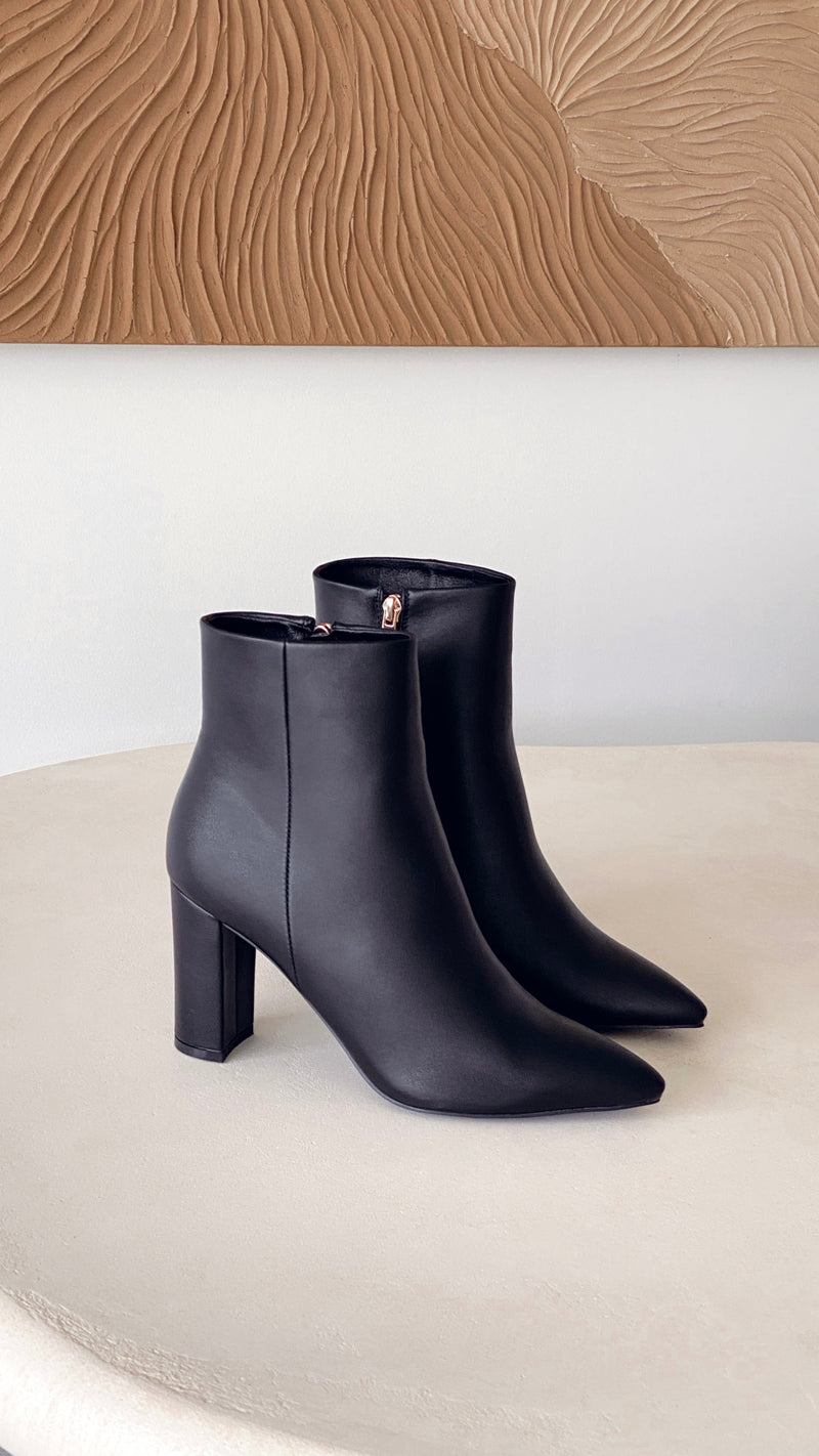 Damen Stiefeletten mit Blockabsatz und Reißverschluss-Luzern Mode