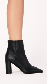 Damen Stiefeletten mit Blockabsatz und Reißverschluss-Luzern Mode